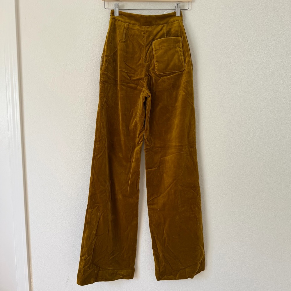 Sezane NWT Maria Dela Orden MDLO Paz Velour Sailor Wide Leg Pants Size 32 US 0 - Picture 6 of 15